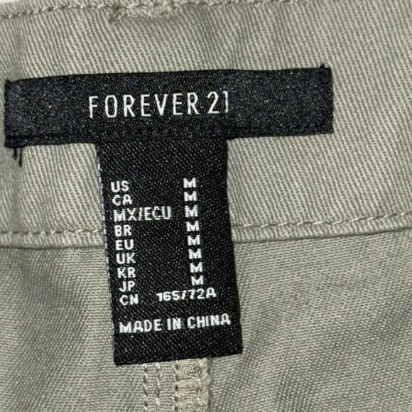 Forever 21 Womens Olive Green High-Waisted Shorts Size M - Picture 4 of 7